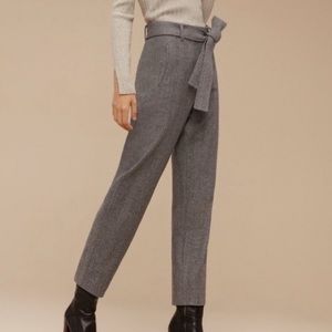 Aritzia Wilfred / Tie Front Wool Pant
